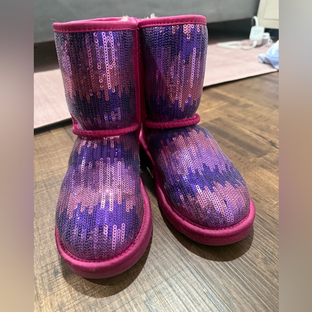 Pink and Purple Sequin Ugg boots